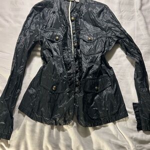 Chico's Shiny Black Utility Jacket